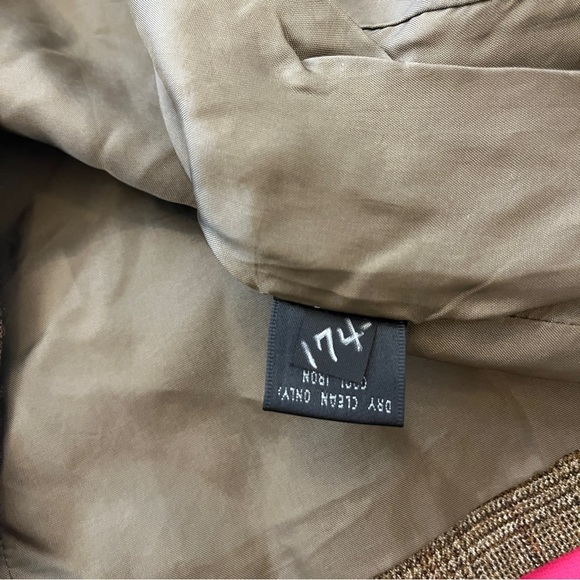 Lafayette 148 New York Brown Tan Plaid Virgin Wool Academy Blazer Jacket size 6 - Picture 5 of 5